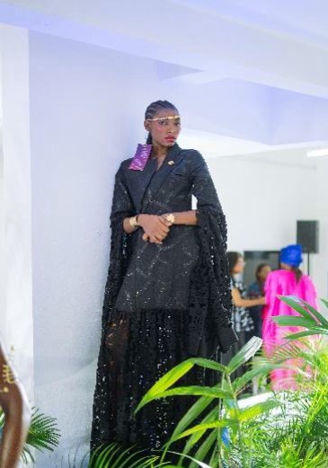 Boubou Signature Idris — cape noire cérémonie