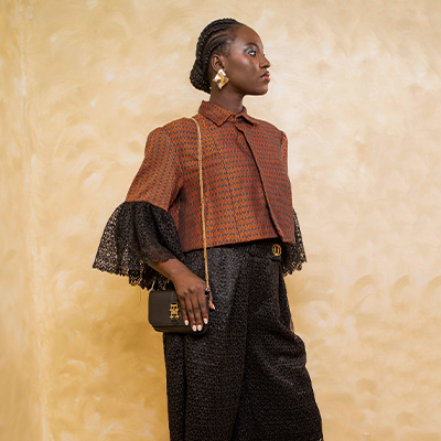 Veste Rouille Nyah — uni rouille, vue profil